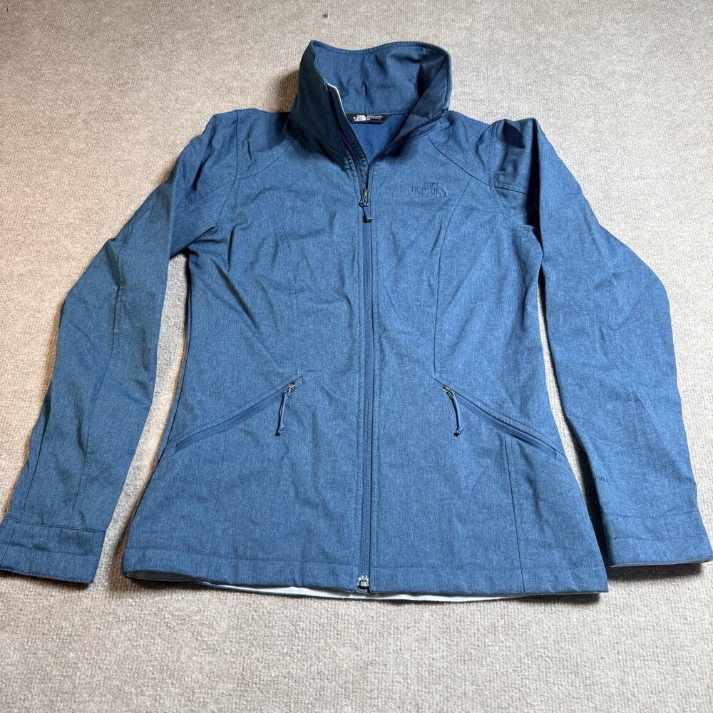 The North Face Park Slope WindWall‎ Softshell Jacket Womens Small Teal Blue - Picture 2 of 16